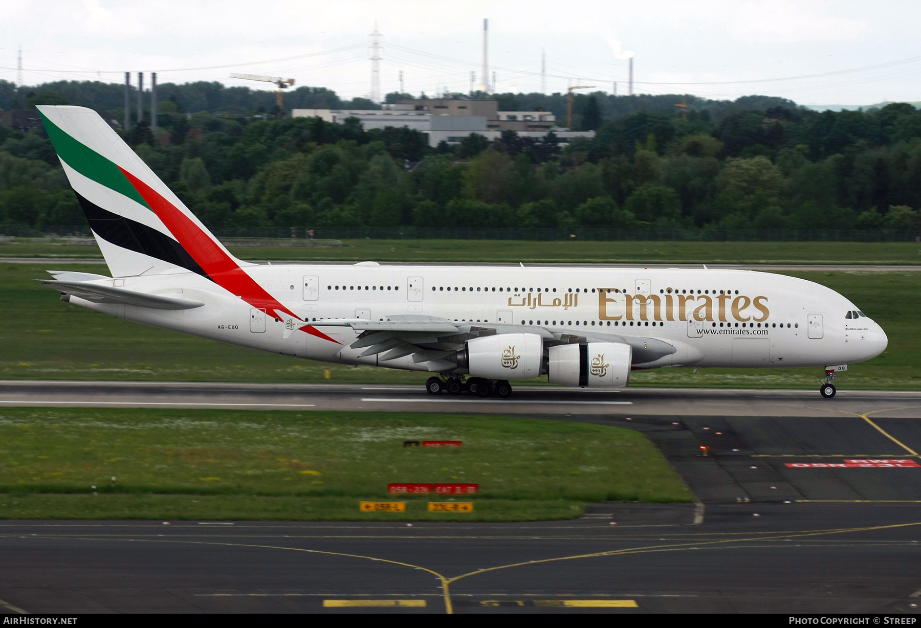 Aircraft Photo of A6-EOQ | Airbus A380-861 | Emirates | AirHistory.net #808153