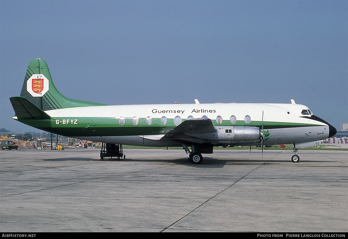 Aircraft Photo of G-BFYZ | Vickers 735 Viscount | Guernsey Airlines | AirHistory.net #808332