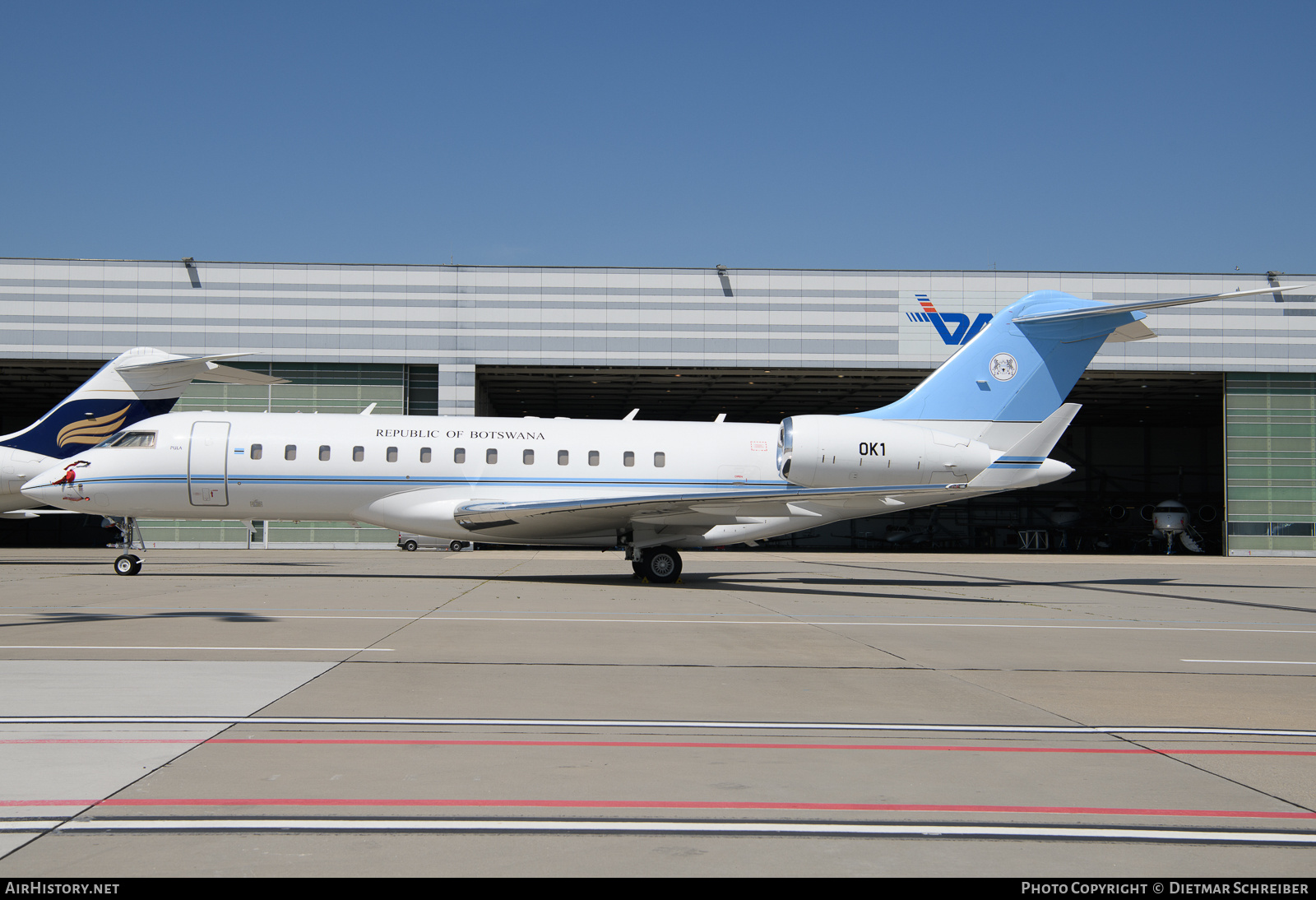 Aircraft Photo of OK1 | Bombardier Global Express (BD-700-1A10) | Botswana - Air Force | AirHistory.net #808341