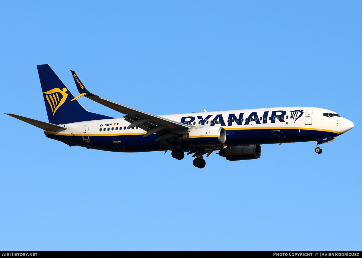 Aircraft Photo of EI-DWM | Boeing 737-8AS | Ryanair | AirHistory.net #808360
