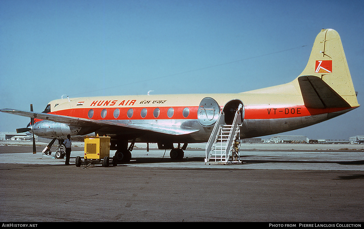 Aircraft Photo of VT-DOE | Vickers 779D Viscount | Huns Air | AirHistory.net #808364