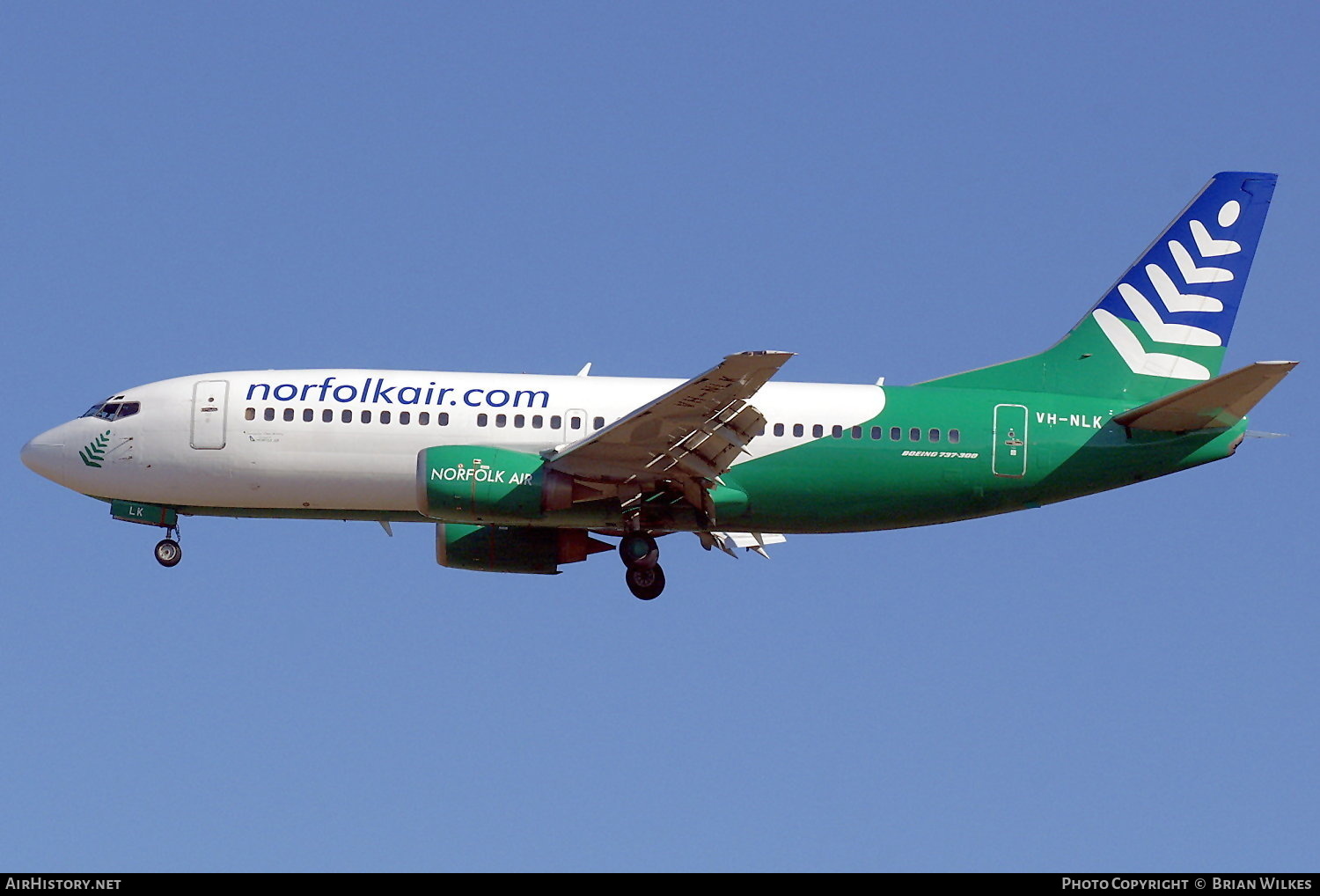 Aircraft Photo of VH-NLK | Boeing 737-33A | Norfolkair | AirHistory.net #808422