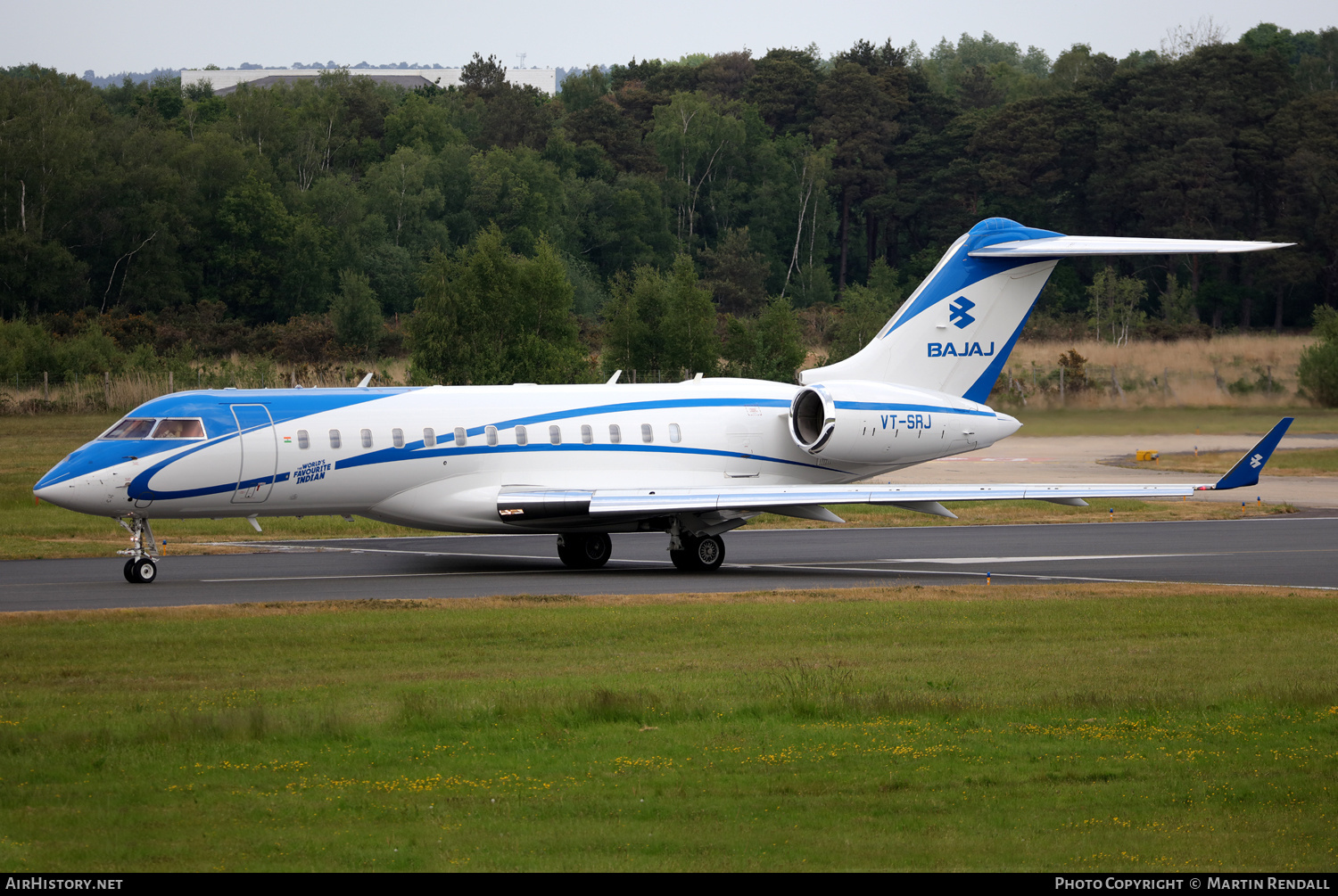 Aircraft Photo of VT-SRJ | Bombardier Global 6500 (BD-700-1A10) | Bajaj Group | AirHistory.net #808498