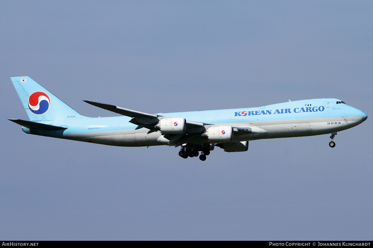 Aircraft Photo of HL7623 | Boeing 747-8B5F/SCD | Korean Air Cargo | AirHistory.net #808635