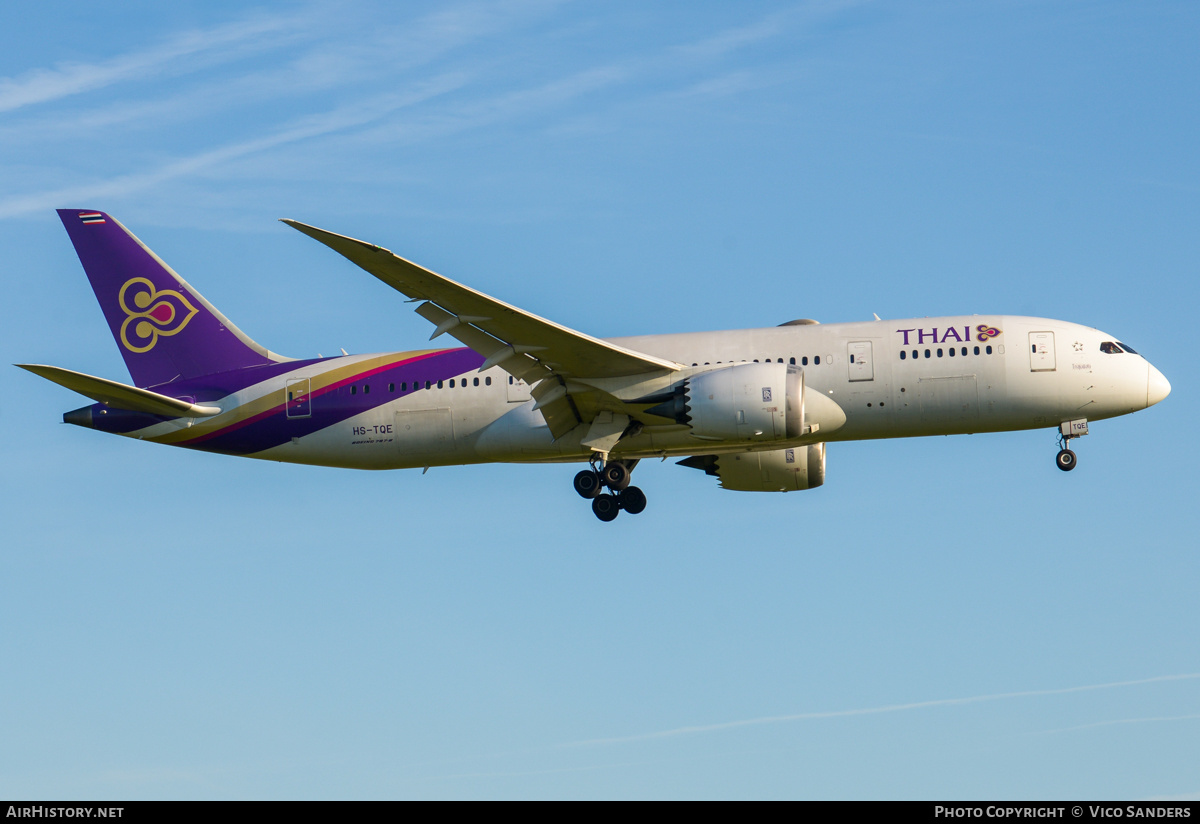 Aircraft Photo of HS-TQE | Boeing 787-8 Dreamliner | Thai Airways International | AirHistory.net #808723