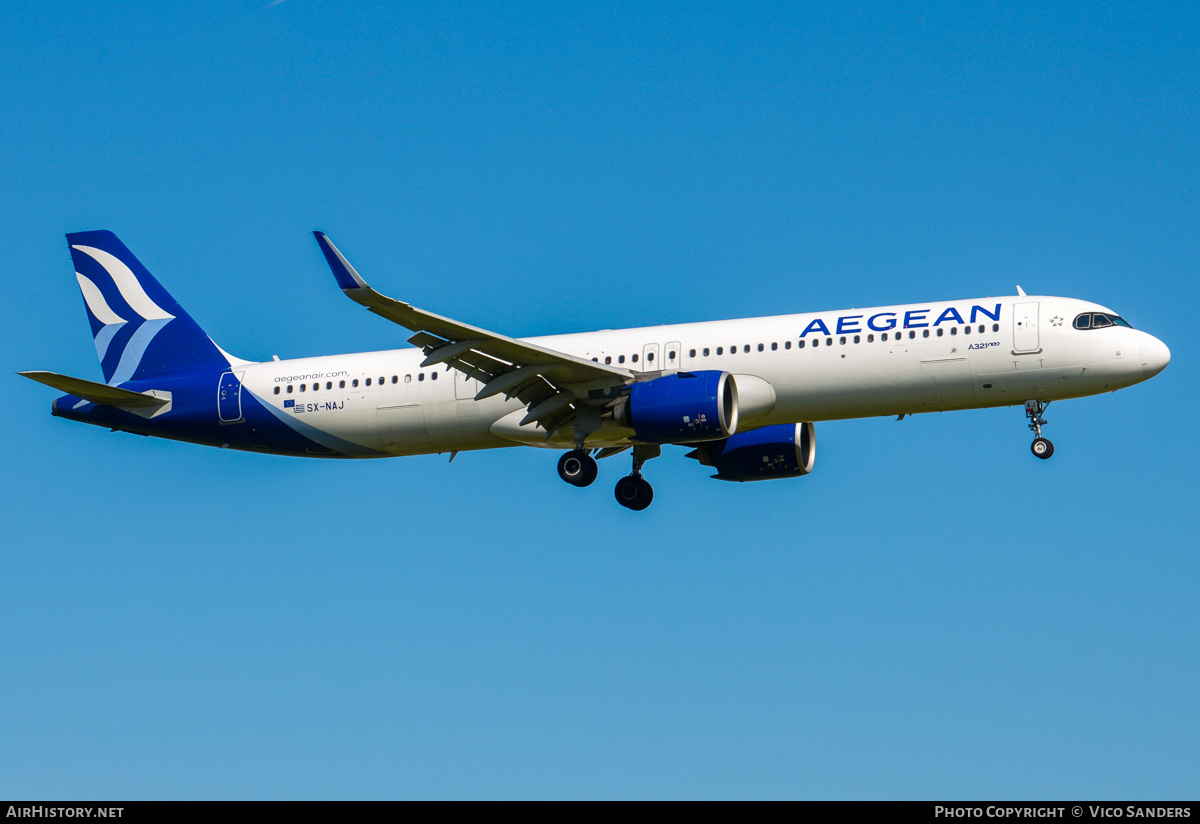 Aircraft Photo of SX-NAJ | Airbus A321-271NX | Aegean Airlines | AirHistory.net #808724