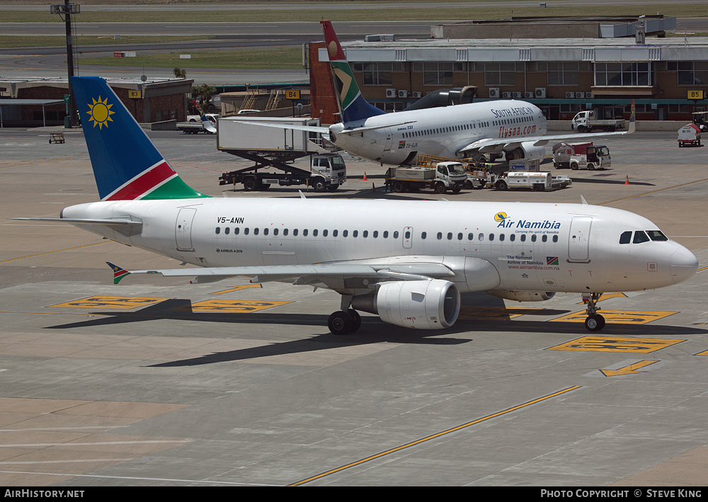 Aircraft Photo of V5-ANN | Airbus A319-112 | Air Namibia | AirHistory.net #808824