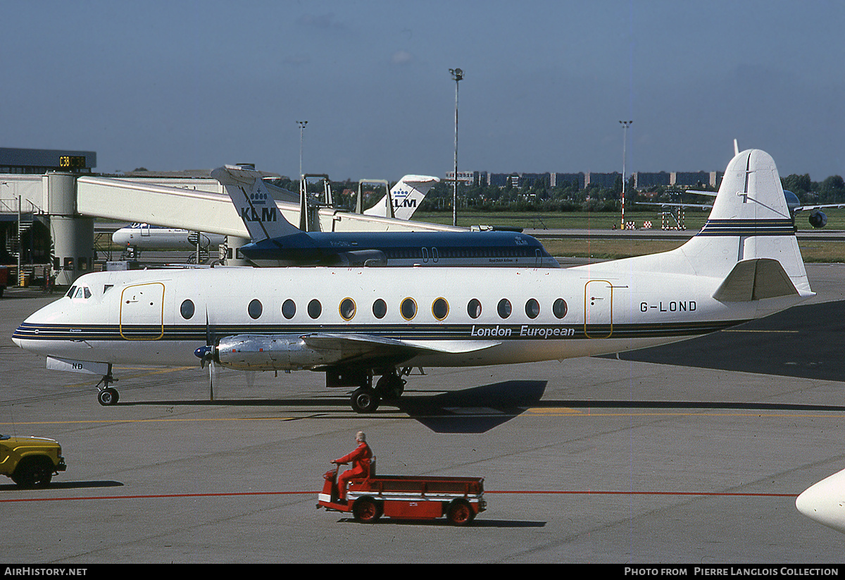 Aircraft Photo of G-LOND | Vickers 806 Viscount | London European Airways - LEA | AirHistory.net #809004