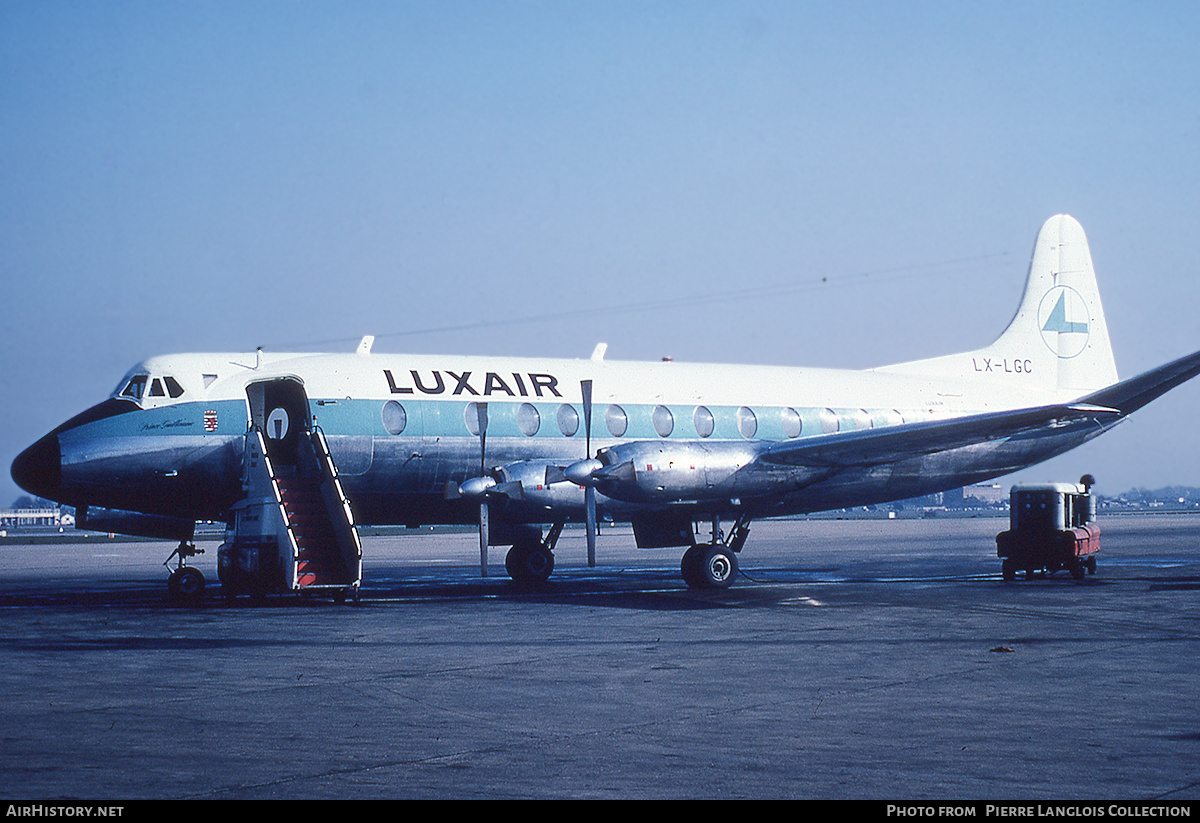 Aircraft Photo of LX-LGC | Vickers 815 Viscount | Luxair | AirHistory.net #809165