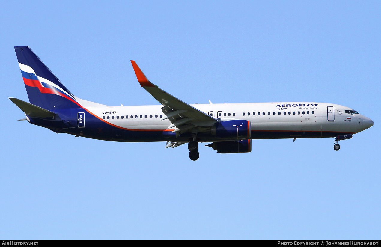 Aircraft Photo of VQ-BHV | Boeing 737-8LJ | Aeroflot - Russian Airlines | AirHistory.net #809218