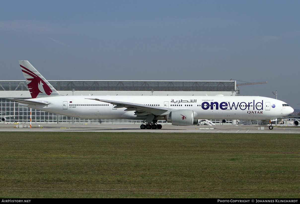 Aircraft Photo of A7-BAF | Boeing 777-3DZ/ER | Qatar Airways | AirHistory.net #809246