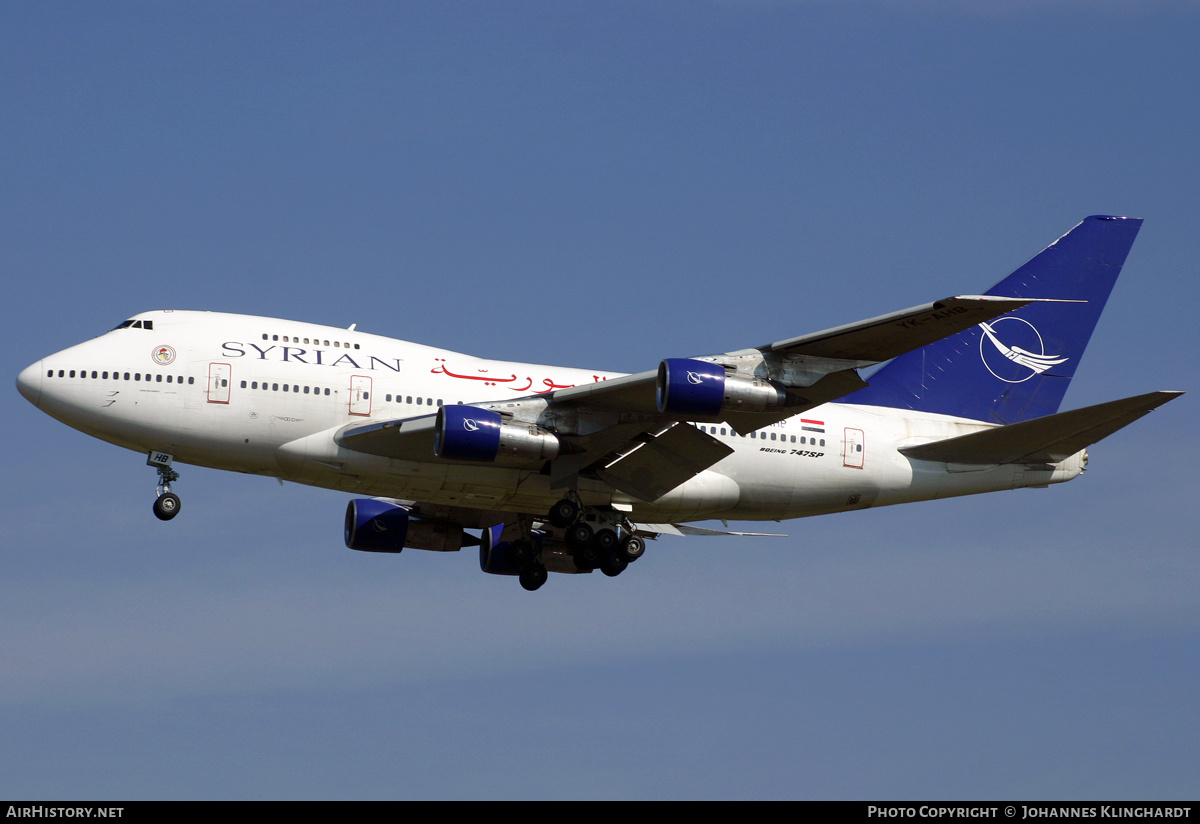 Aircraft Photo of YK-AHB | Boeing 747SP-94 | Syrian Air | AirHistory.net #809343