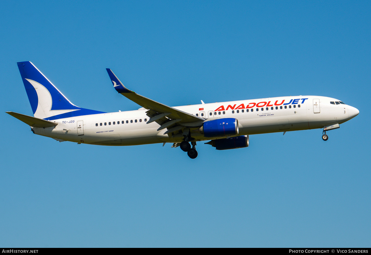 Aircraft Photo of TC-JZO | Boeing 737-8JP | AnadoluJet | AirHistory.net #809488