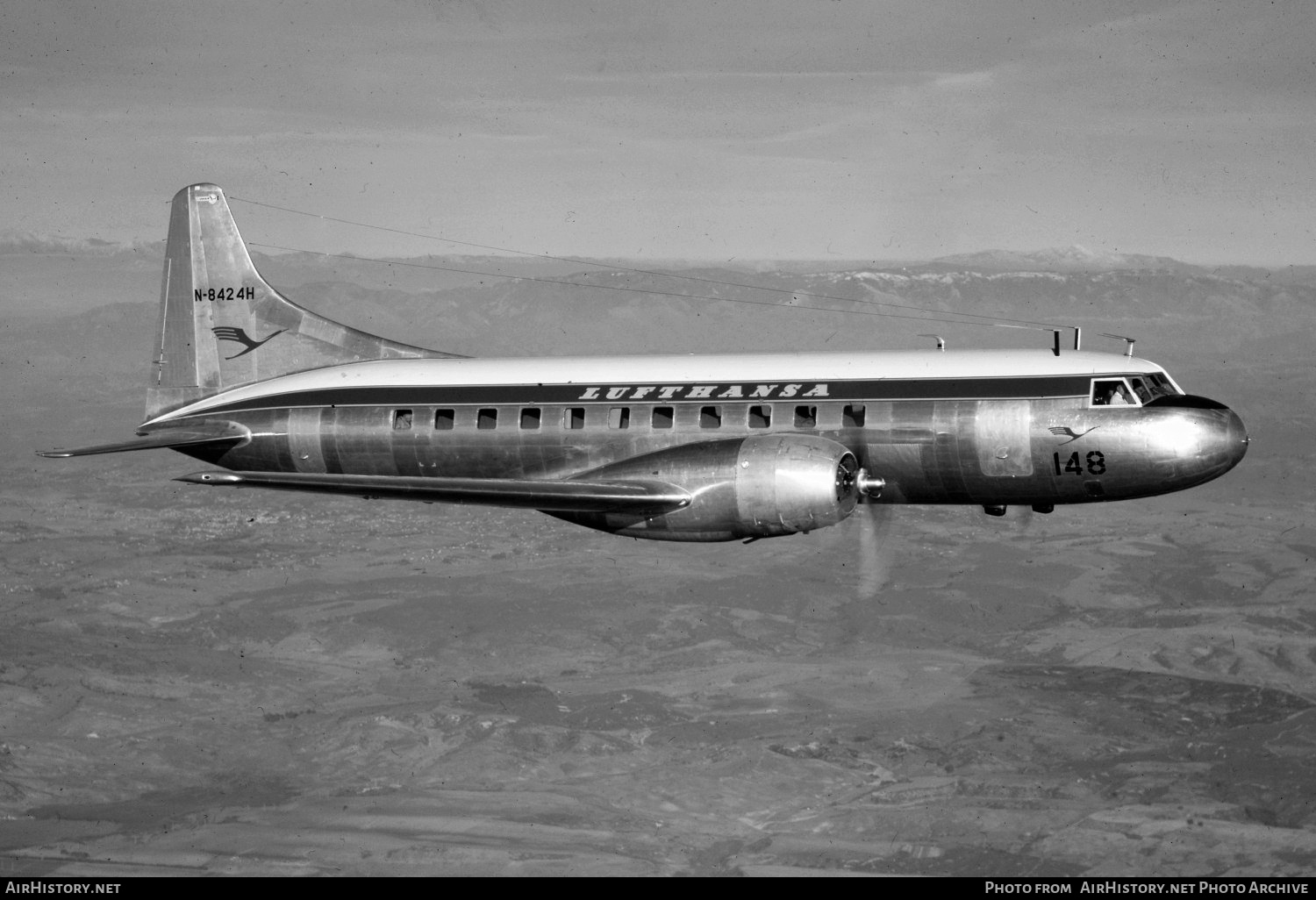 Aircraft Photo of N8424H | Convair 340-68A | Lufthansa | AirHistory.net #809530
