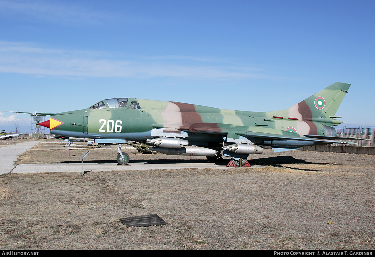 Aircraft Photo of 206 | Sukhoi Su-22UM3K | Bulgaria - Air Force | AirHistory.net #809794