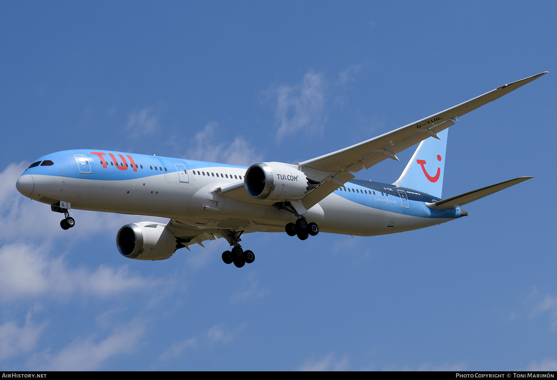 Aircraft Photo of G-TUIL | Boeing 787-9 Dreamliner | TUI | AirHistory.net #809927
