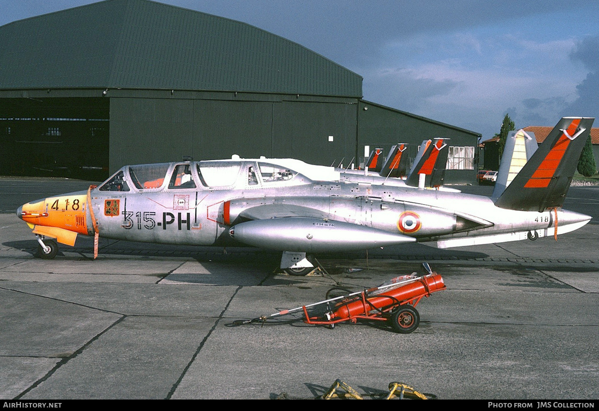 Aircraft Photo of 418 | Fouga CM-170R Magister | France - Air Force | AirHistory.net #810008