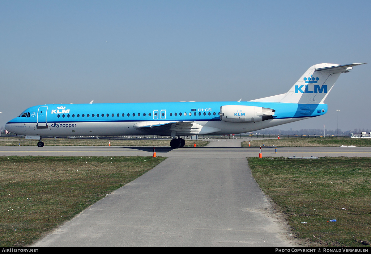 Aircraft Photo of PH-OFL | Fokker 100 (F28-0100) | KLM Cityhopper | AirHistory.net #810027