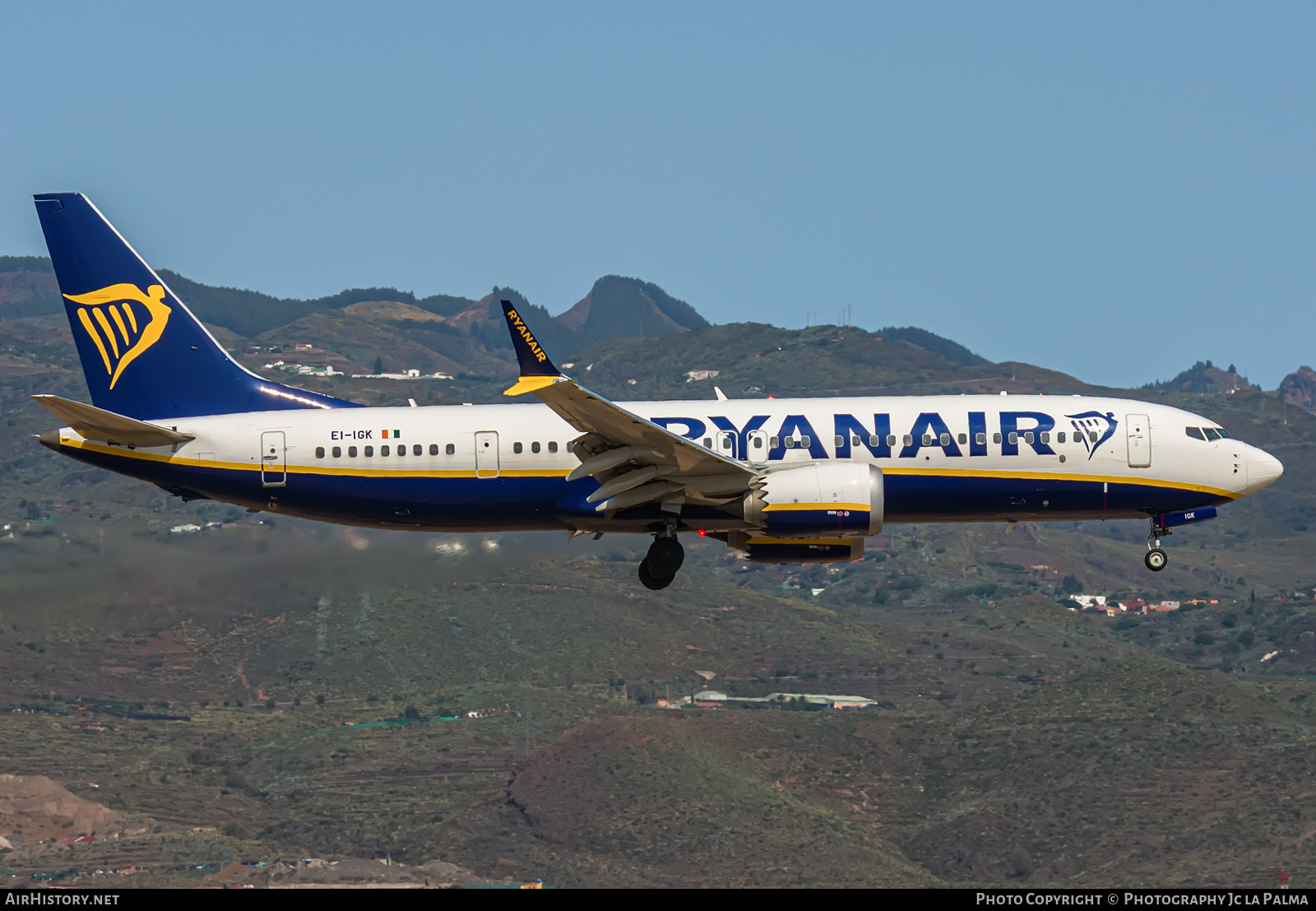 Aircraft Photo of EI-IGK | Boeing 737-8 Max 8 | Ryanair | AirHistory.net #810104