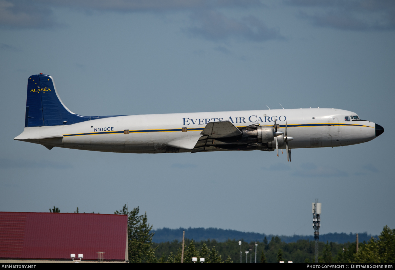 Aircraft Photo of N100CE | Douglas C-118A Liftmaster | Everts Air Cargo | AirHistory.net #810171
