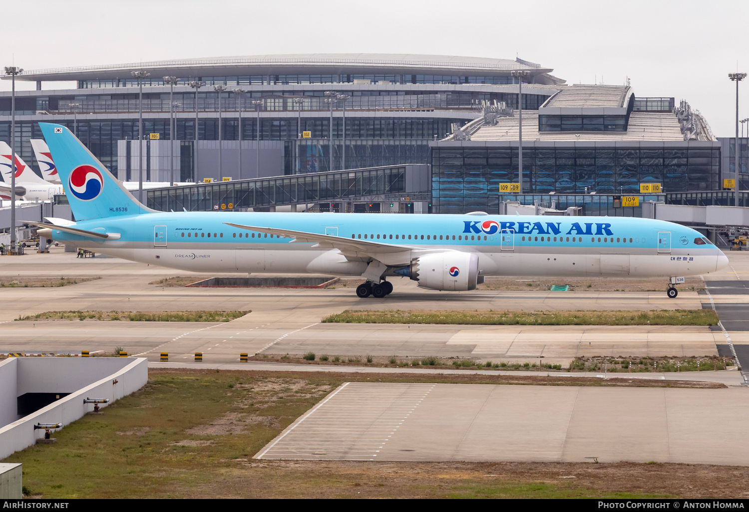 Aircraft Photo of HL8536 | Boeing 787-10 Dreamliner | Korean Air | AirHistory.net #810213