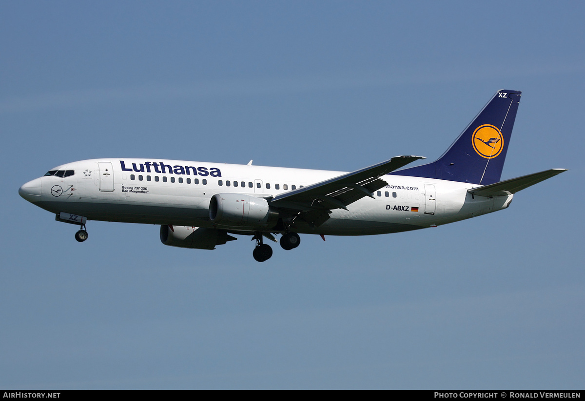 Aircraft Photo of D-ABXZ | Boeing 737-330 | Lufthansa | AirHistory.net #810321