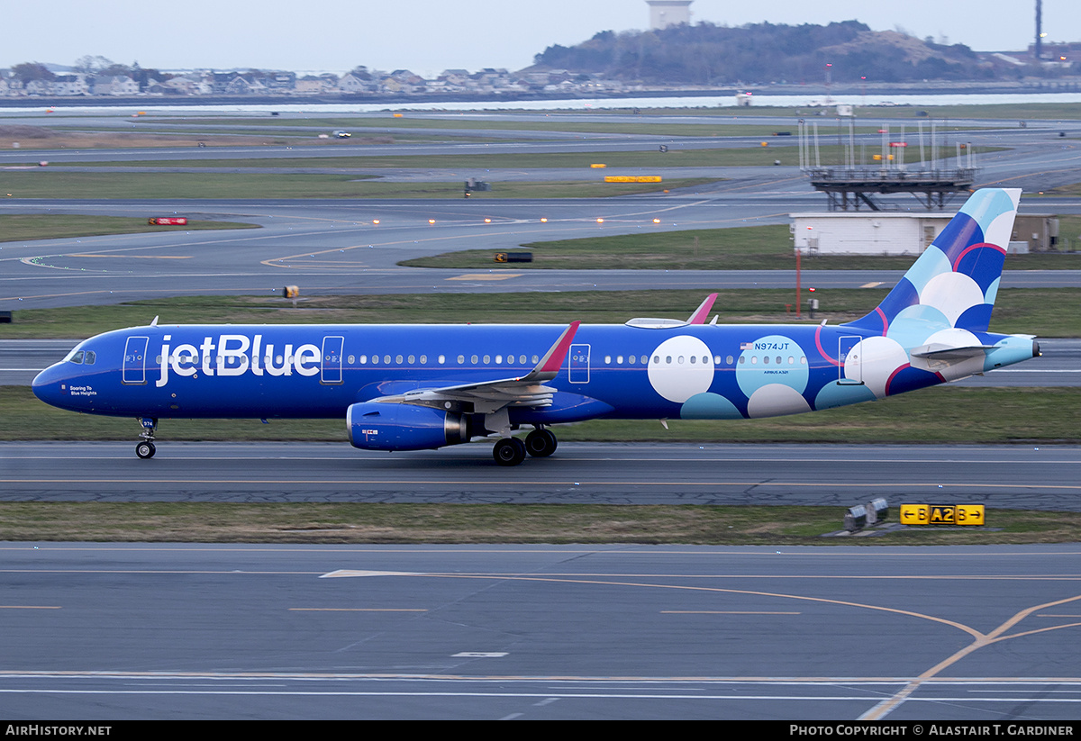Aircraft Photo of N974JT | Airbus A321-231 | JetBlue Airways | AirHistory.net #810452