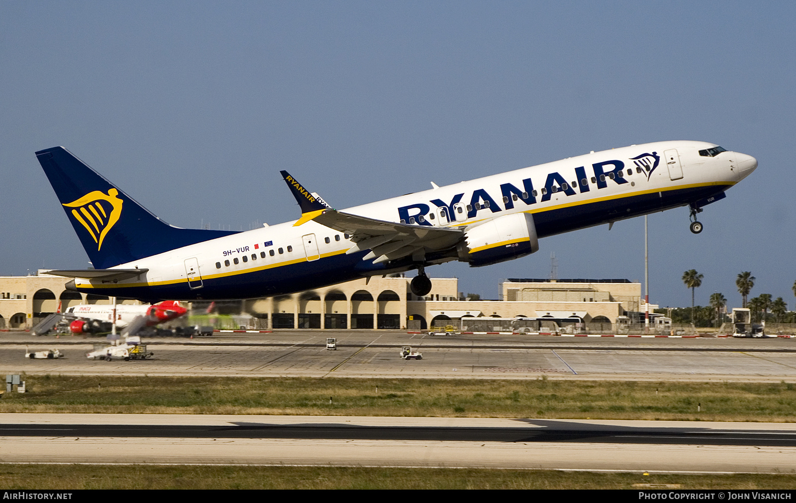 Aircraft Photo of 9H-VUR | Boeing 737-8200 Max 200 | Ryanair | AirHistory.net #810512