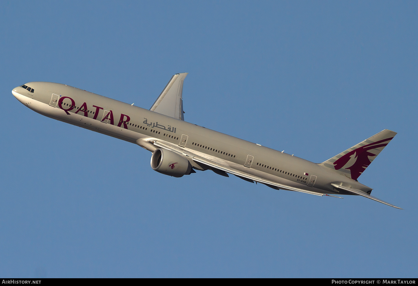 Aircraft Photo of A7-BAM | Boeing 777-3DZ/ER | Qatar Airways | AirHistory.net #810619