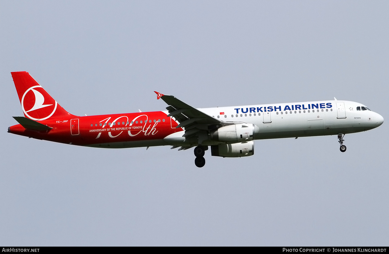 Aircraft Photo of TC-JRF | Airbus A321-231 | Turkish Airlines | AirHistory.net #810728