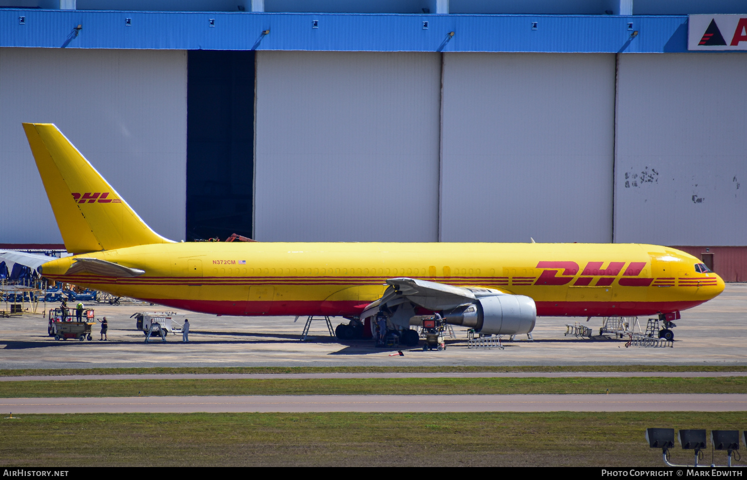 Aircraft Photo of N372CM | Boeing 767-338/ER(BDSF) | DHL International | AirHistory.net #810771