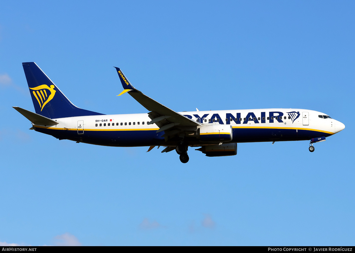 Aircraft Photo of 9H-QAR | Boeing 737-8AS | Ryanair | AirHistory.net #810865
