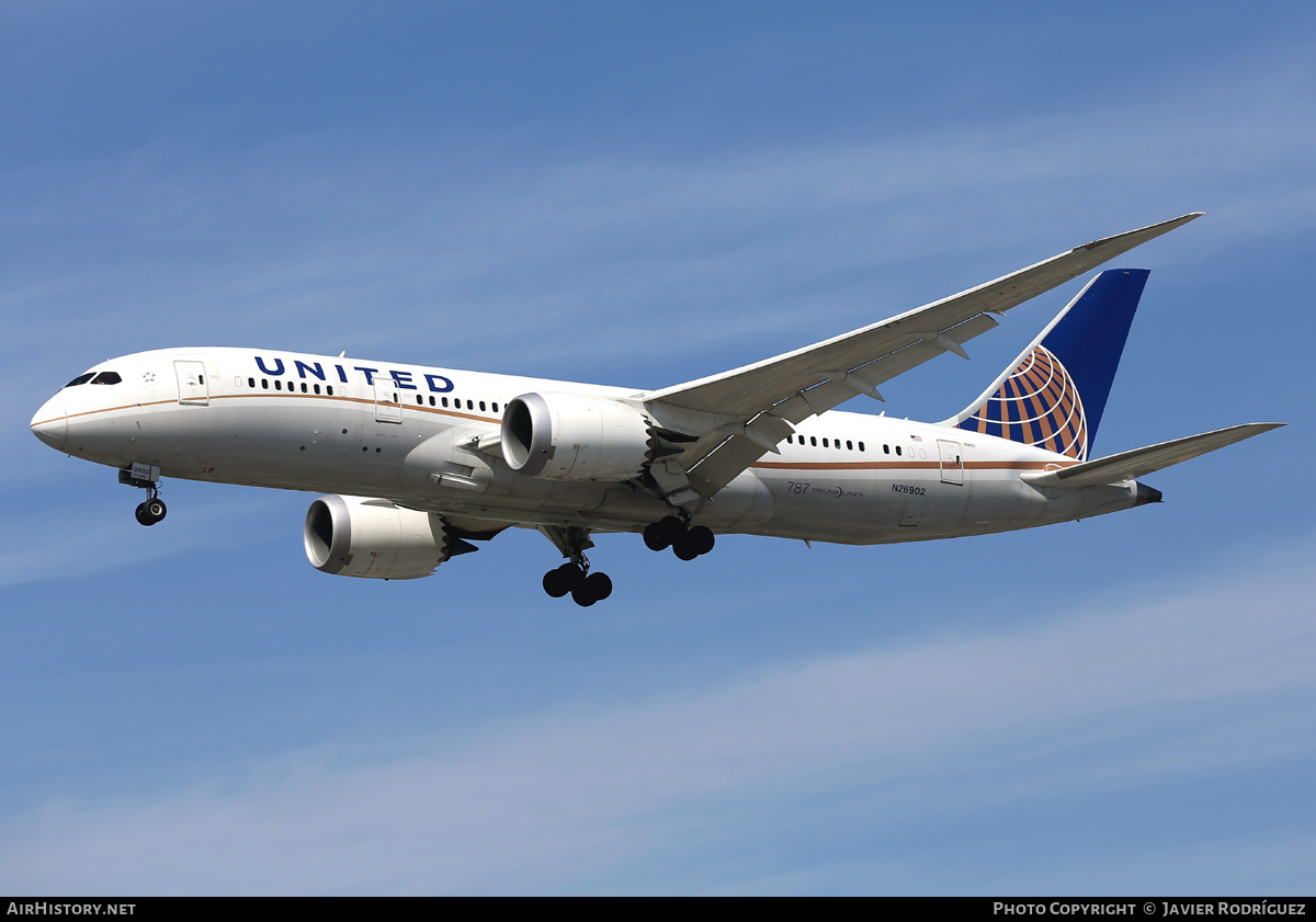 Aircraft Photo of N26902 | Boeing 787-8 Dreamliner | United Airlines | AirHistory.net #810899