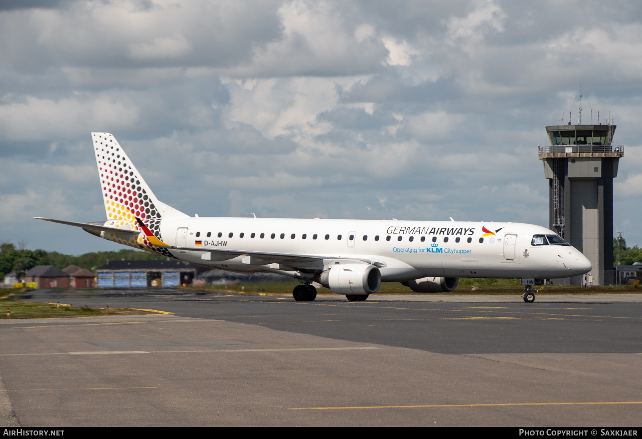Aircraft Photo of D-AJHW | Embraer 190LR (ERJ-190-100LR) | German Airways | AirHistory.net #810922