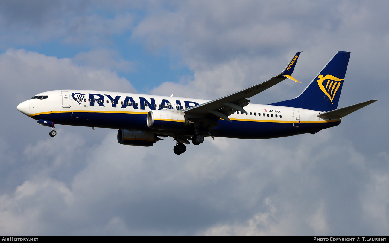 Aircraft Photo of 9H-QCL | Boeing 737-8AS | Ryanair | AirHistory.net #811121