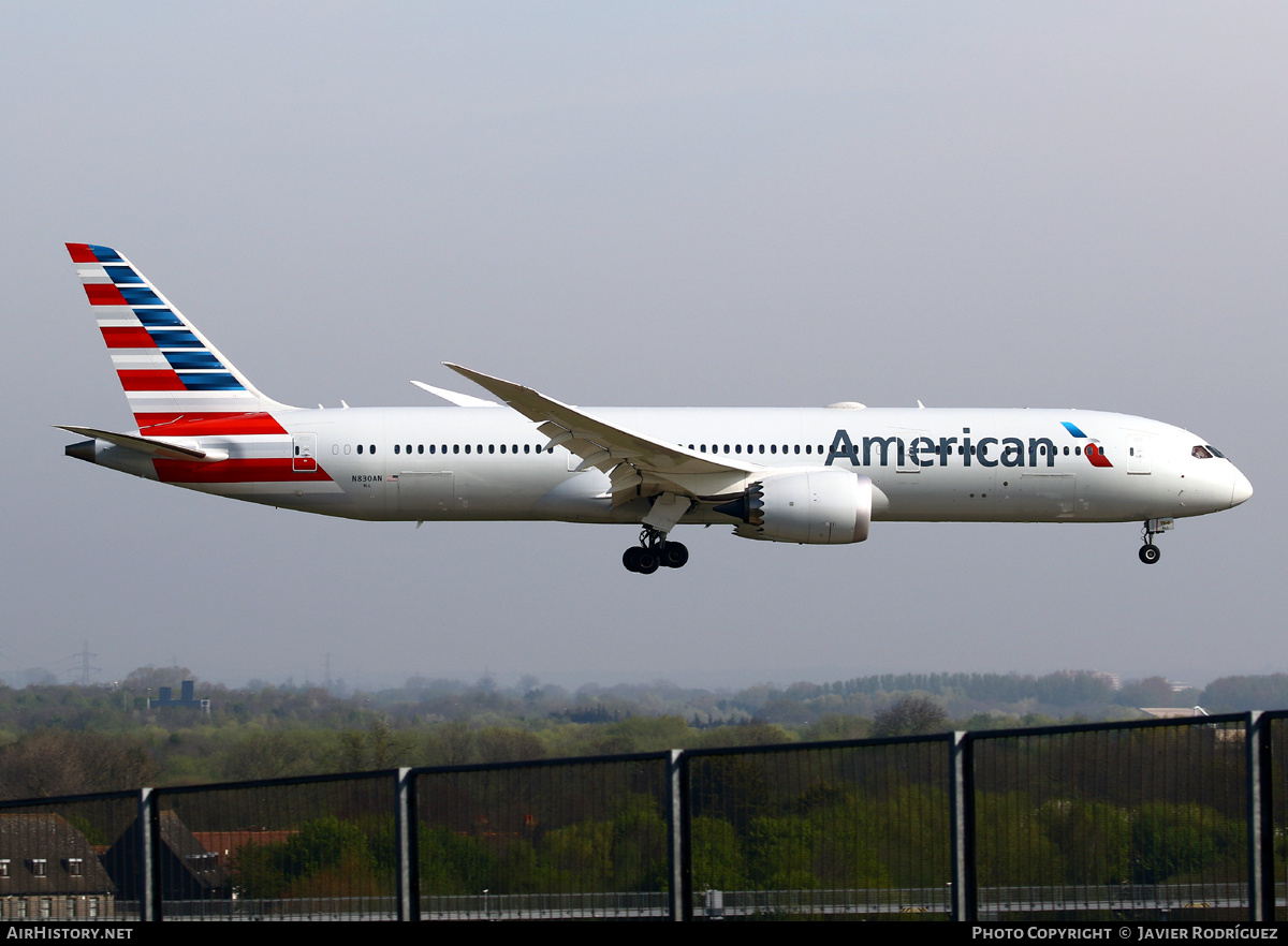Aircraft Photo of N830AN | Boeing 787-9 Dreamliner | American Airlines | AirHistory.net #811277