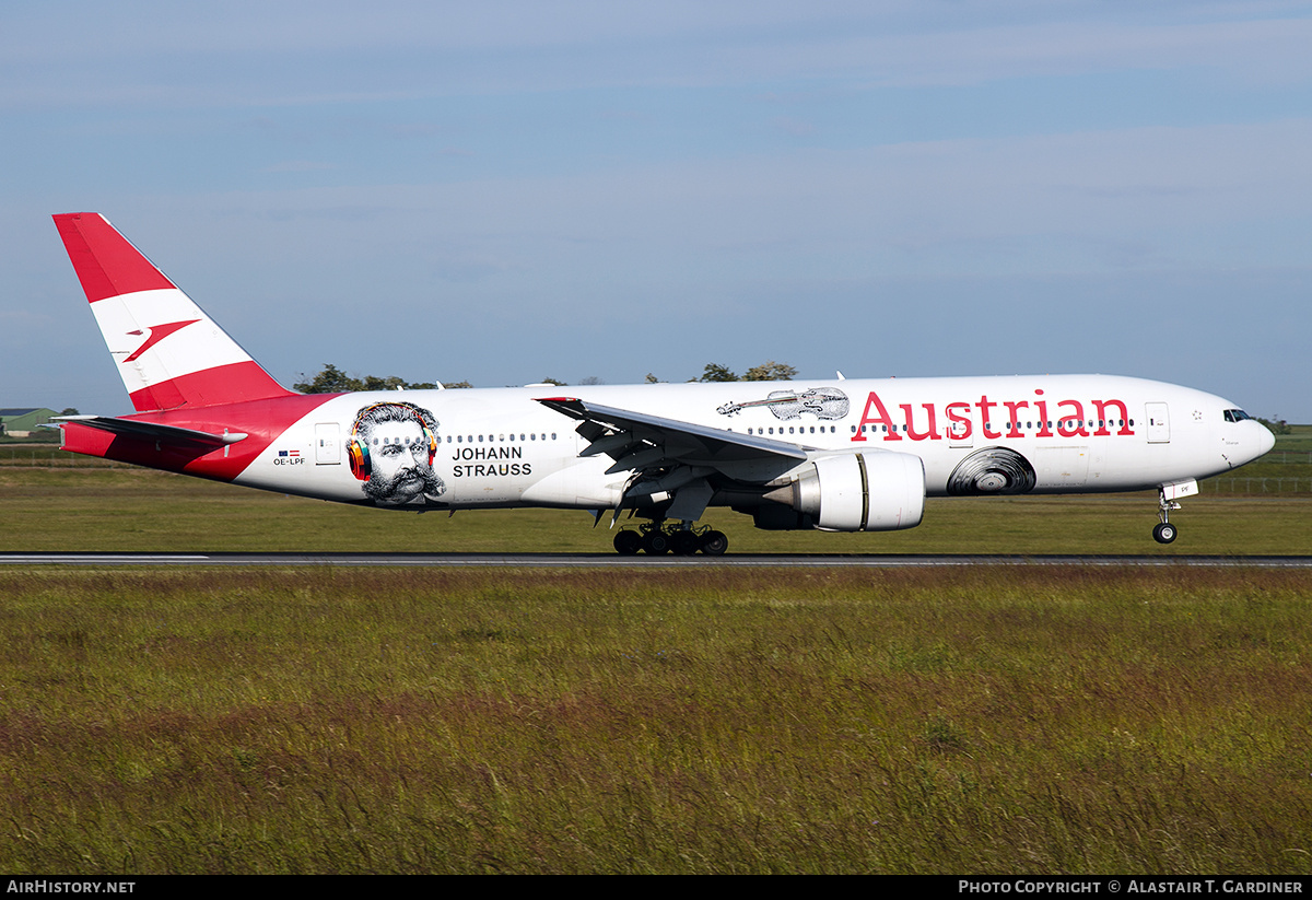 Aircraft Photo of OE-LPF | Boeing 777-2Q8/ER | Austrian Airlines | AirHistory.net #811554