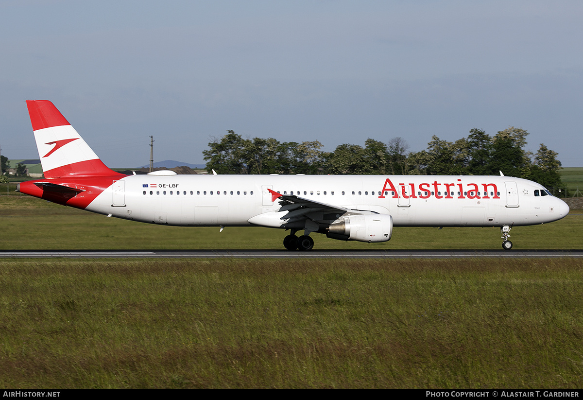 Aircraft Photo of OE-LBF | Airbus A321-211 | Austrian Airlines | AirHistory.net #811581