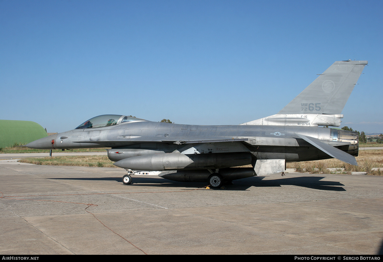 Aircraft Photo of 81-0764 / MM7265 | General Dynamics F-16A/ADF Fighting Falcon | USA - Air Force | AirHistory.net #811729