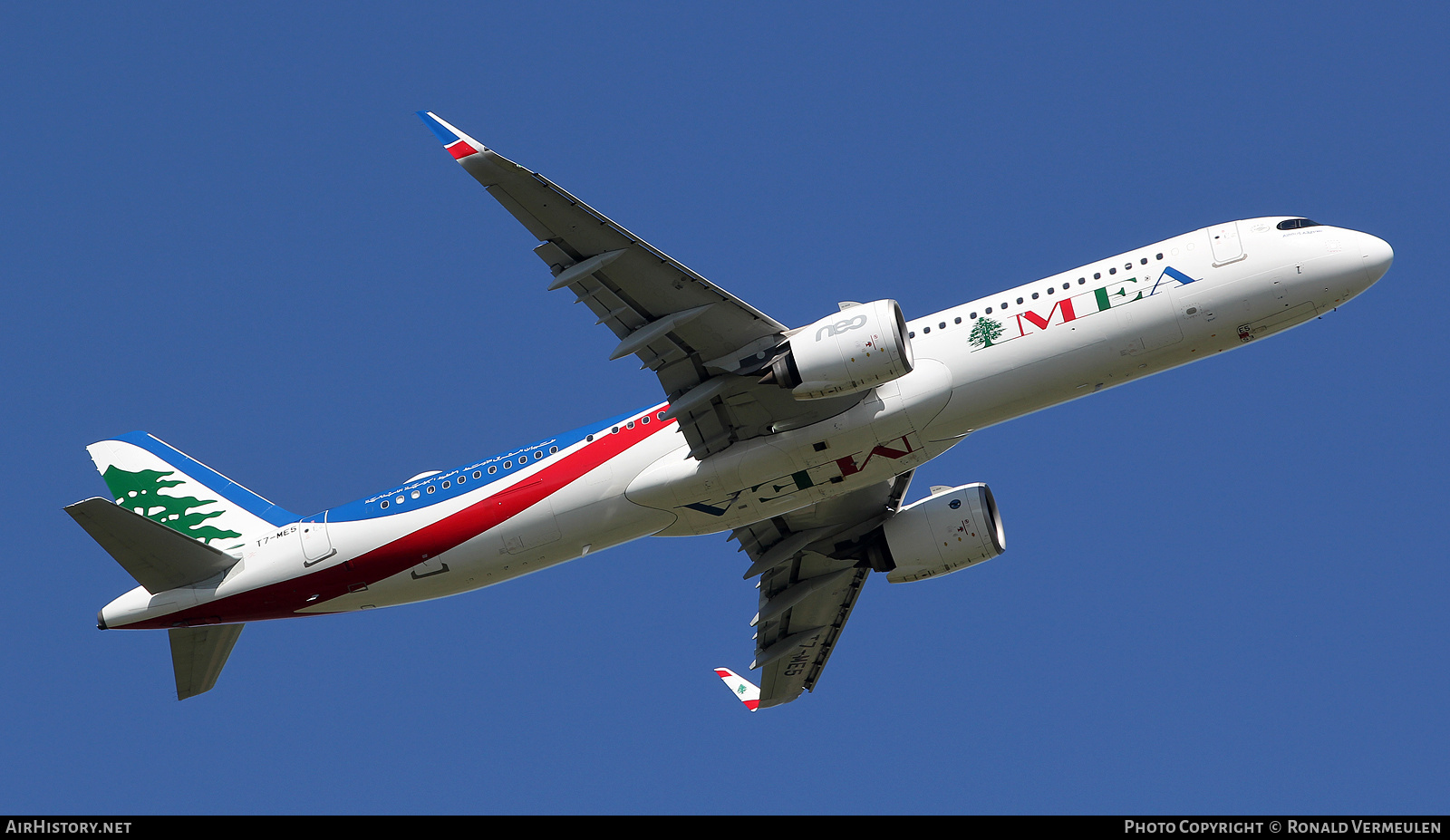 Aircraft Photo of T7-ME5 | Airbus A321-271NX | MEA - Middle East Airlines | AirHistory.net #811740