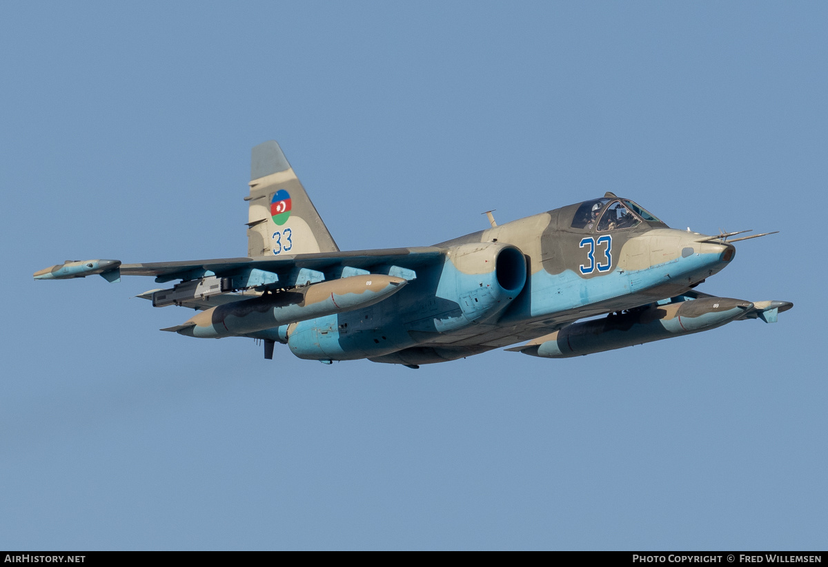 Aircraft Photo of 33 blue | Sukhoi Su-25 | Azerbaijan - Air Force | AirHistory.net #811798