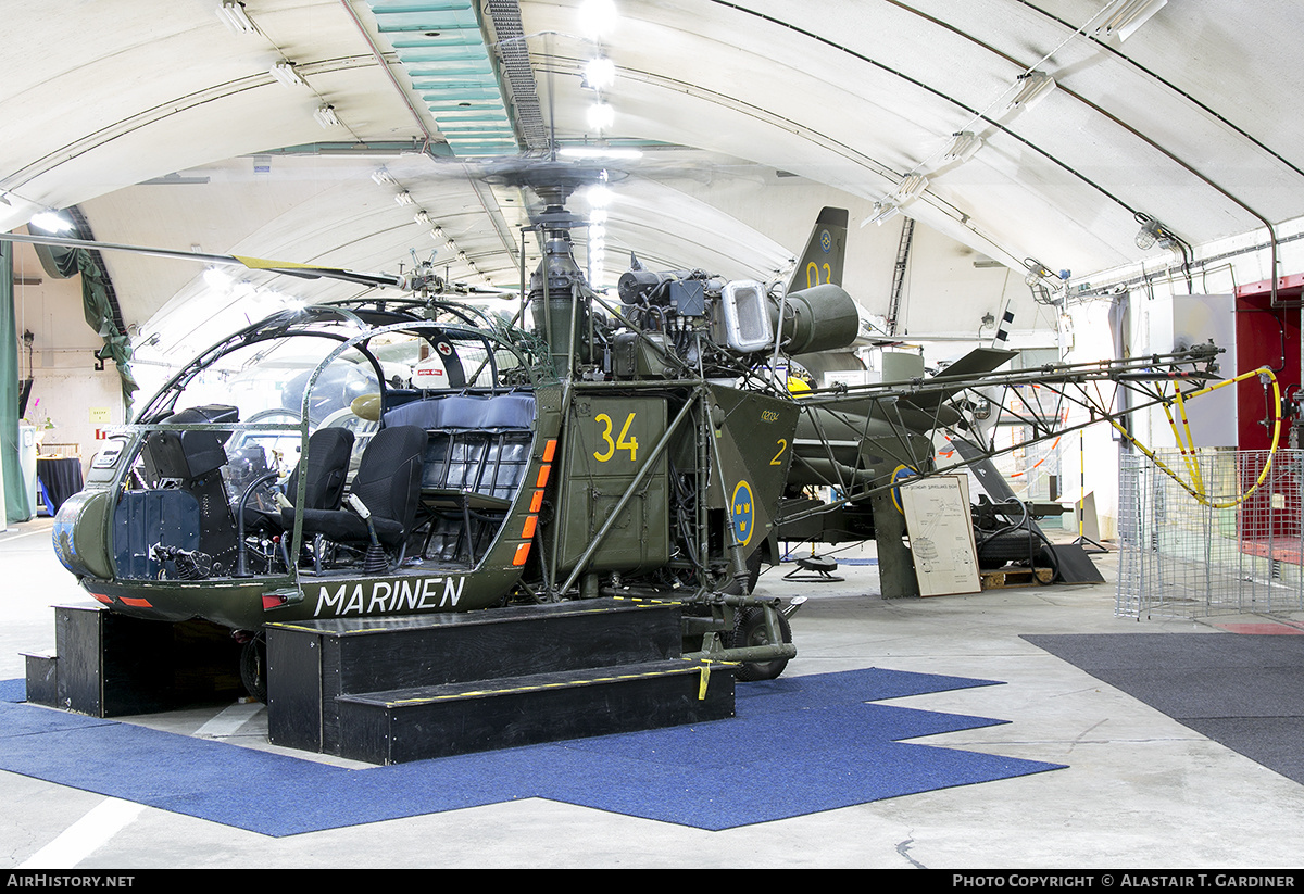 Aircraft Photo of 02034 | Sud Hkp2 Alouette II (SE-3130) | Sweden - Navy | AirHistory.net #811958