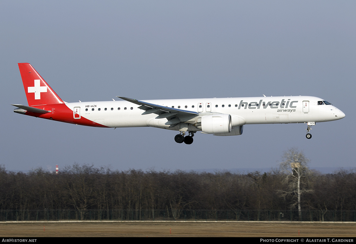 Aircraft Photo of HB-AZK | Embraer 195-E2 (ERJ-190-400) | Helvetic Airways | AirHistory.net #812138