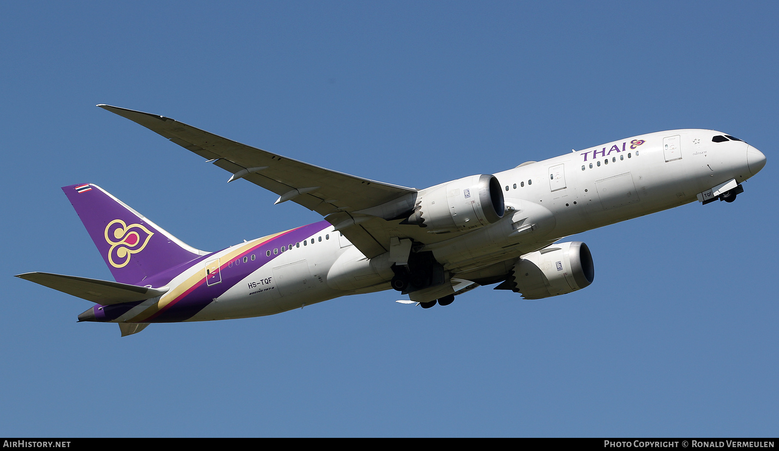 Aircraft Photo of HS-TQF | Boeing 787-8 Dreamliner | Thai Airways International | AirHistory.net #812189