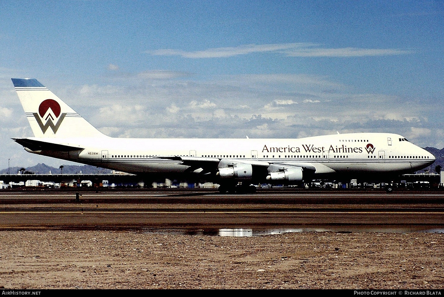 Aircraft Photo of N531AW | Boeing 747-206B | America West Airlines | AirHistory.net #812350