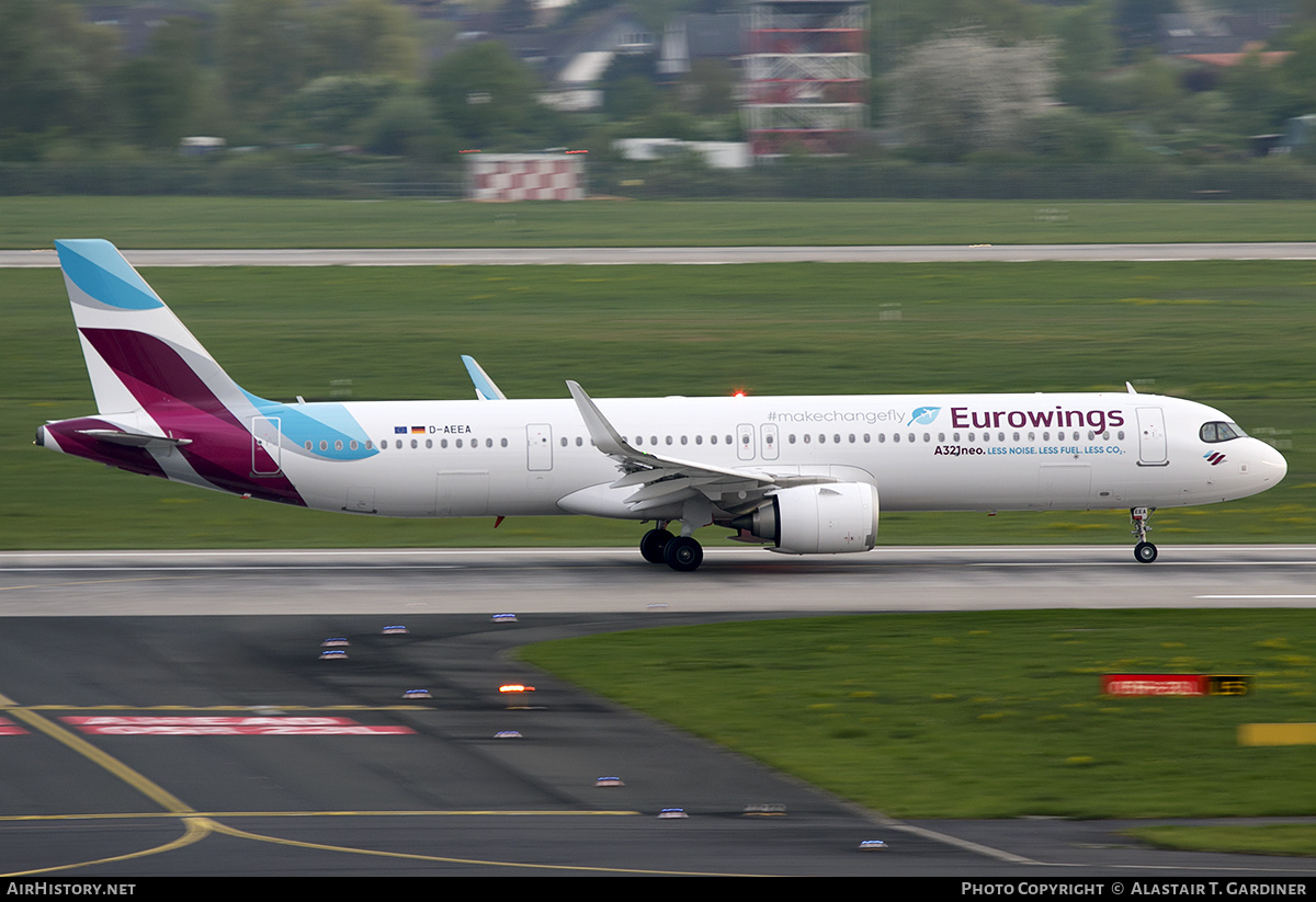 Aircraft Photo of D-AEEA | Airbus A321-271NX | Eurowings | AirHistory.net #812451