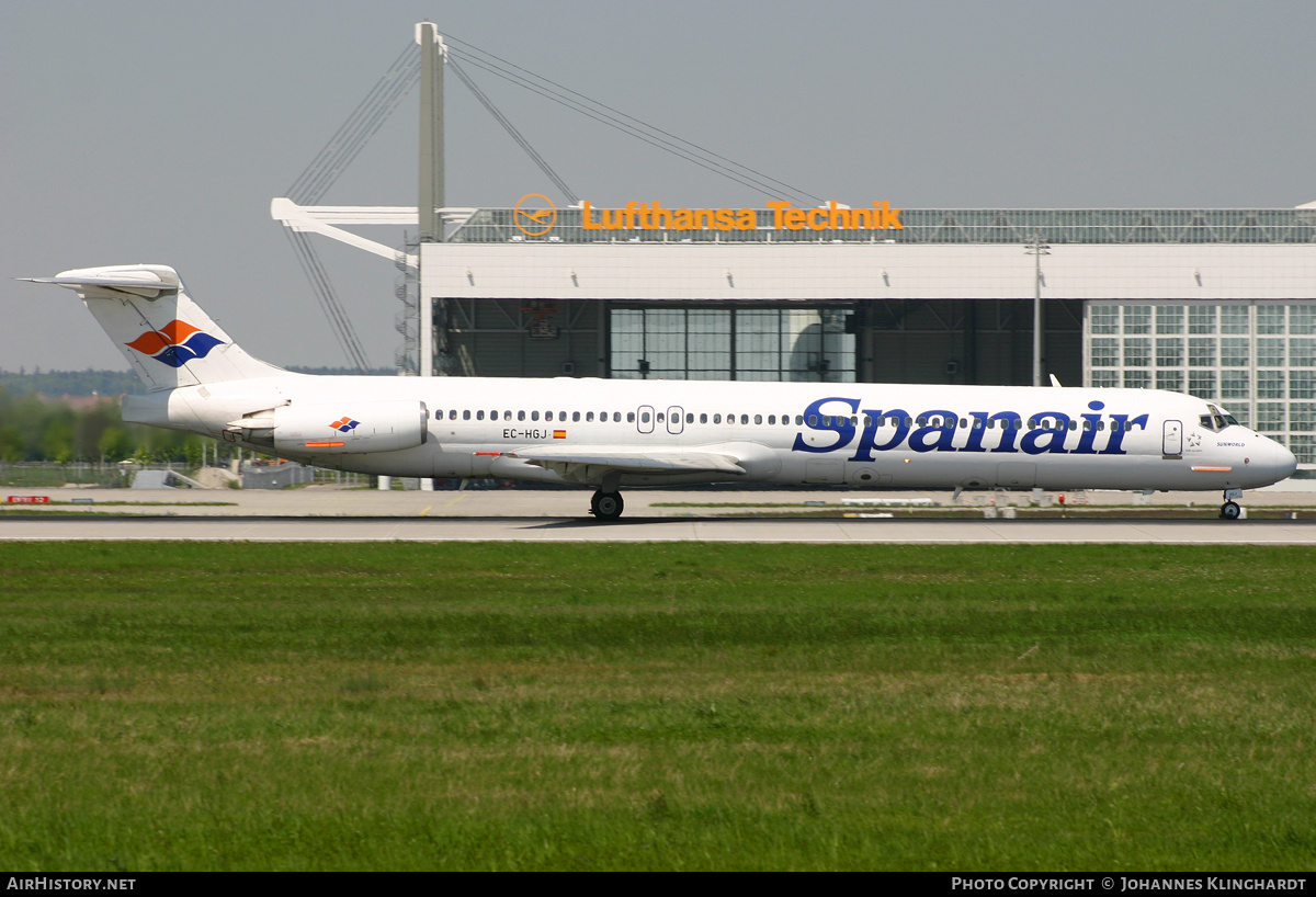 Aircraft Photo of EC-HGJ | McDonnell Douglas MD-82 (DC-9-82) | Spanair | AirHistory.net #812502