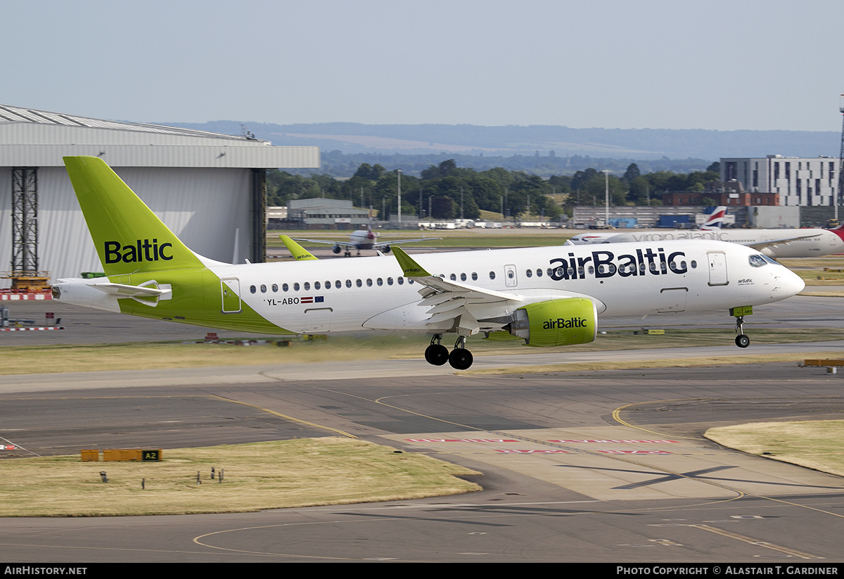 Aircraft Photo of YL-ABO | Airbus A220-371 (BD-500-1A11) | AirBaltic | AirHistory.net #812556