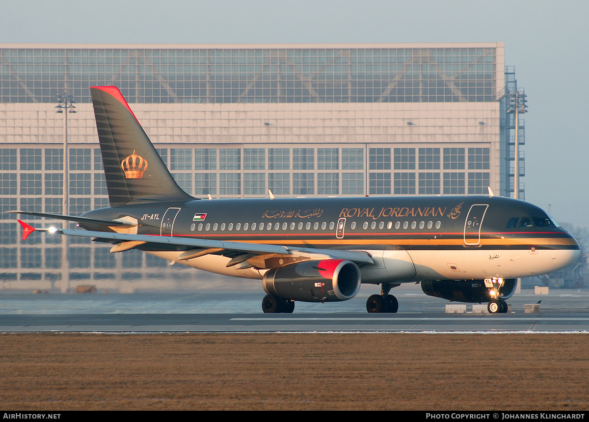 Aircraft Photo of JY-AYL | Airbus A319-132 | Royal Jordanian Airlines | AirHistory.net #812562