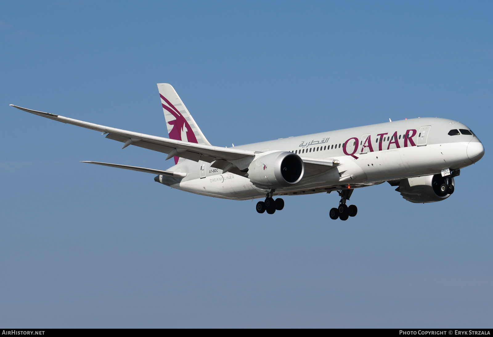 Aircraft Photo of A7-BDC | Boeing 787-8 Dreamliner | Qatar Airways | AirHistory.net #812579
